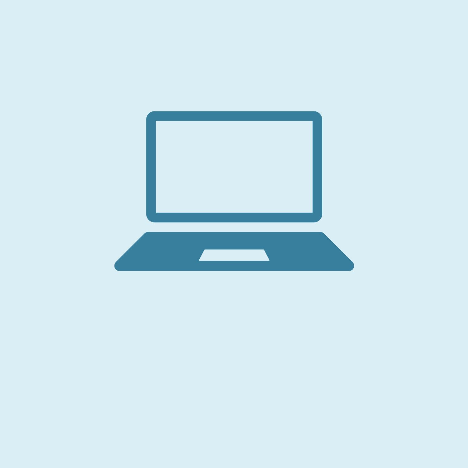 blue laptop computer icon